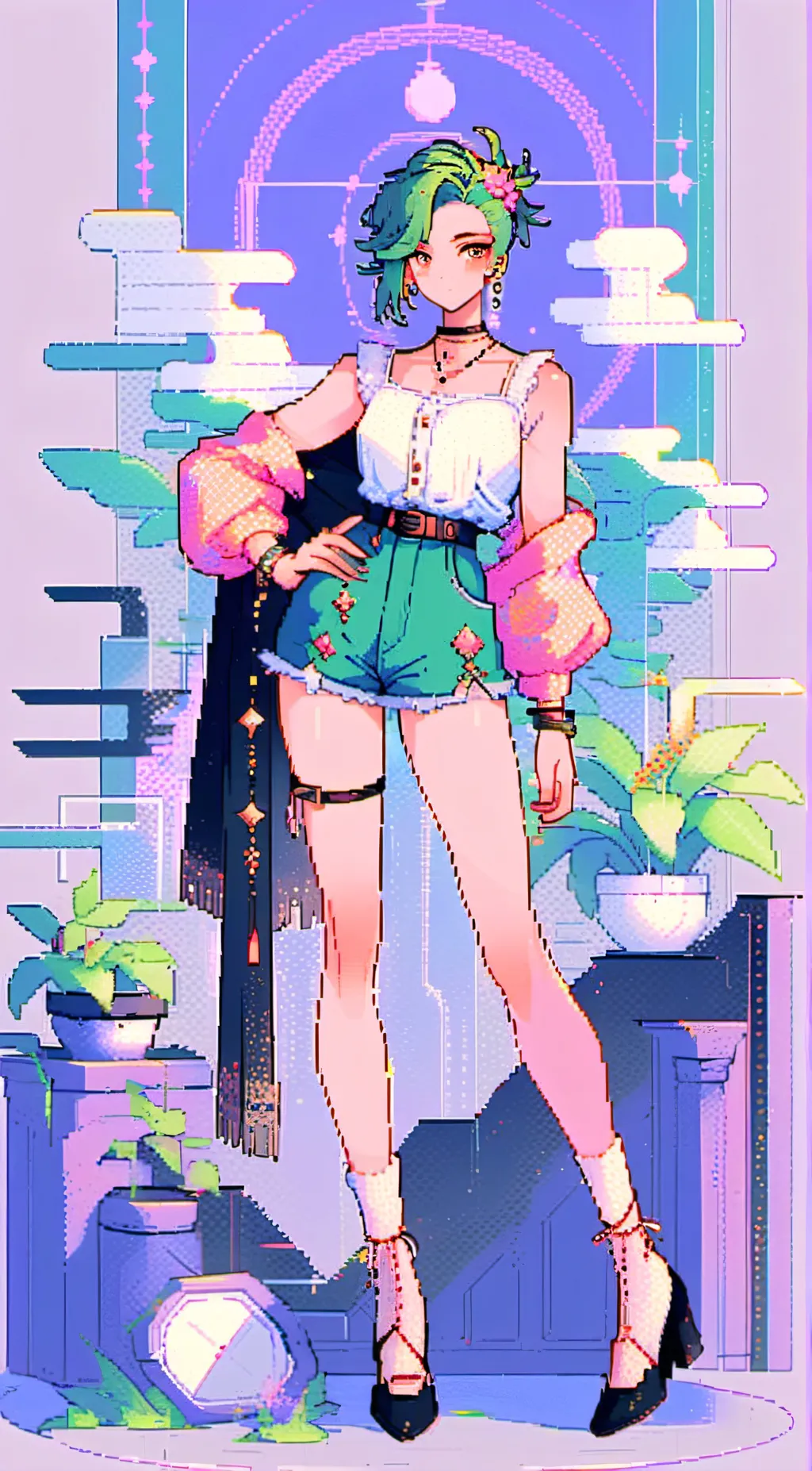 ai character: tomboy background