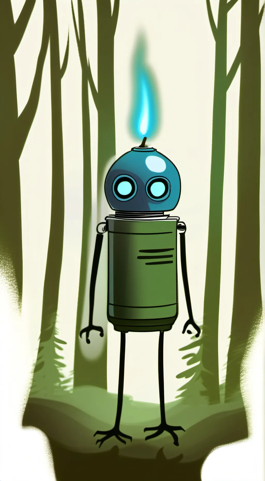 ai character: lighter-y background
