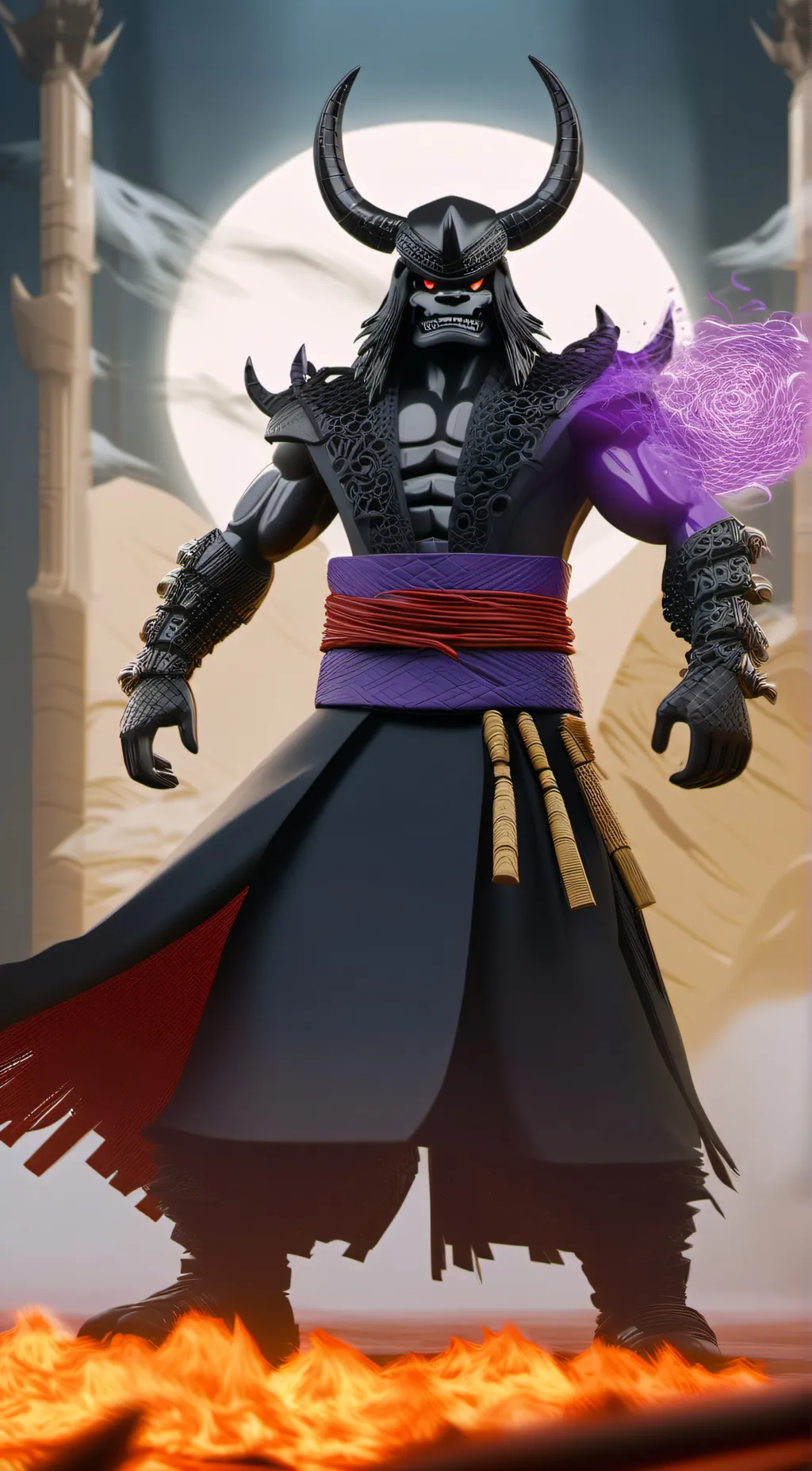 ai character: sog garmadon  background