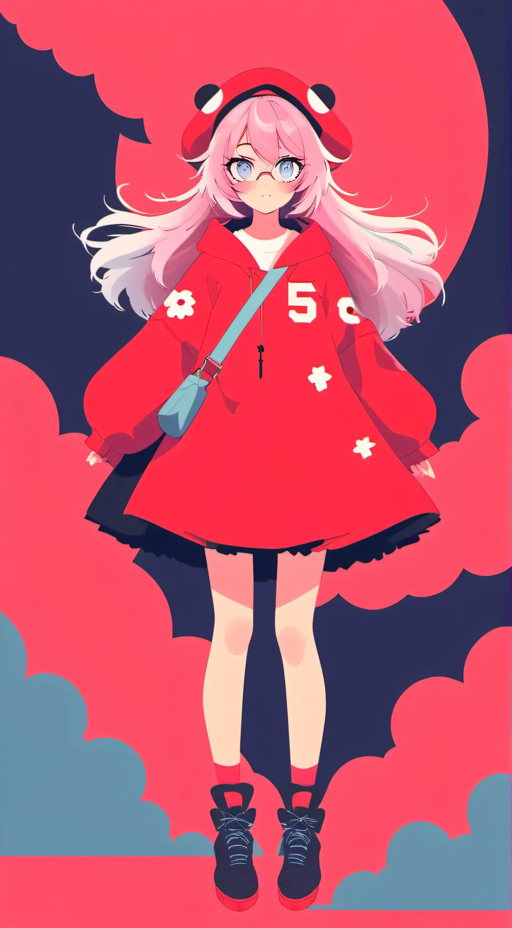 ai character: REDLOVEBLOX background