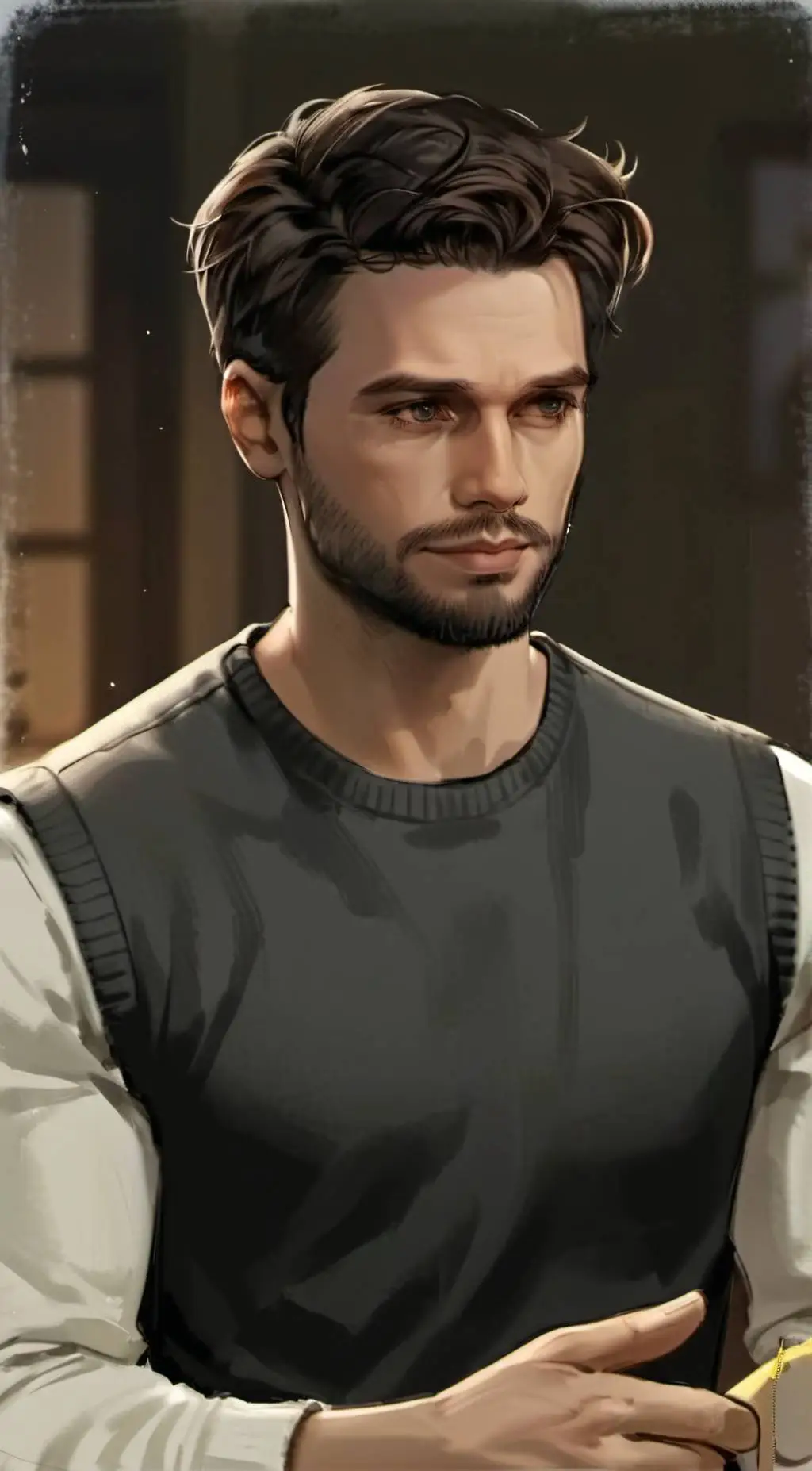 ai character: Bucky Barnes  background