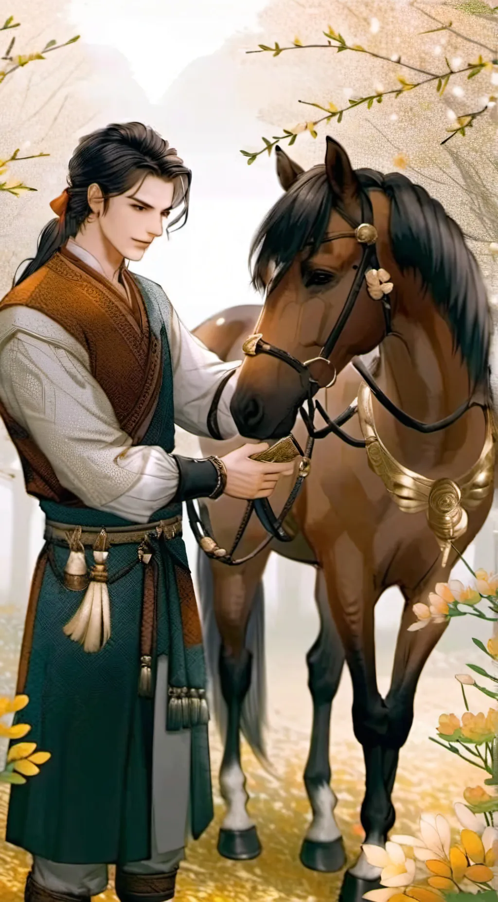 ai character: HORSE RIDING background