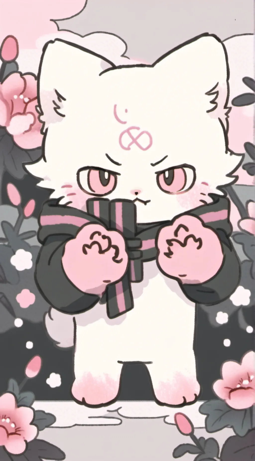 ai character: angry cat background