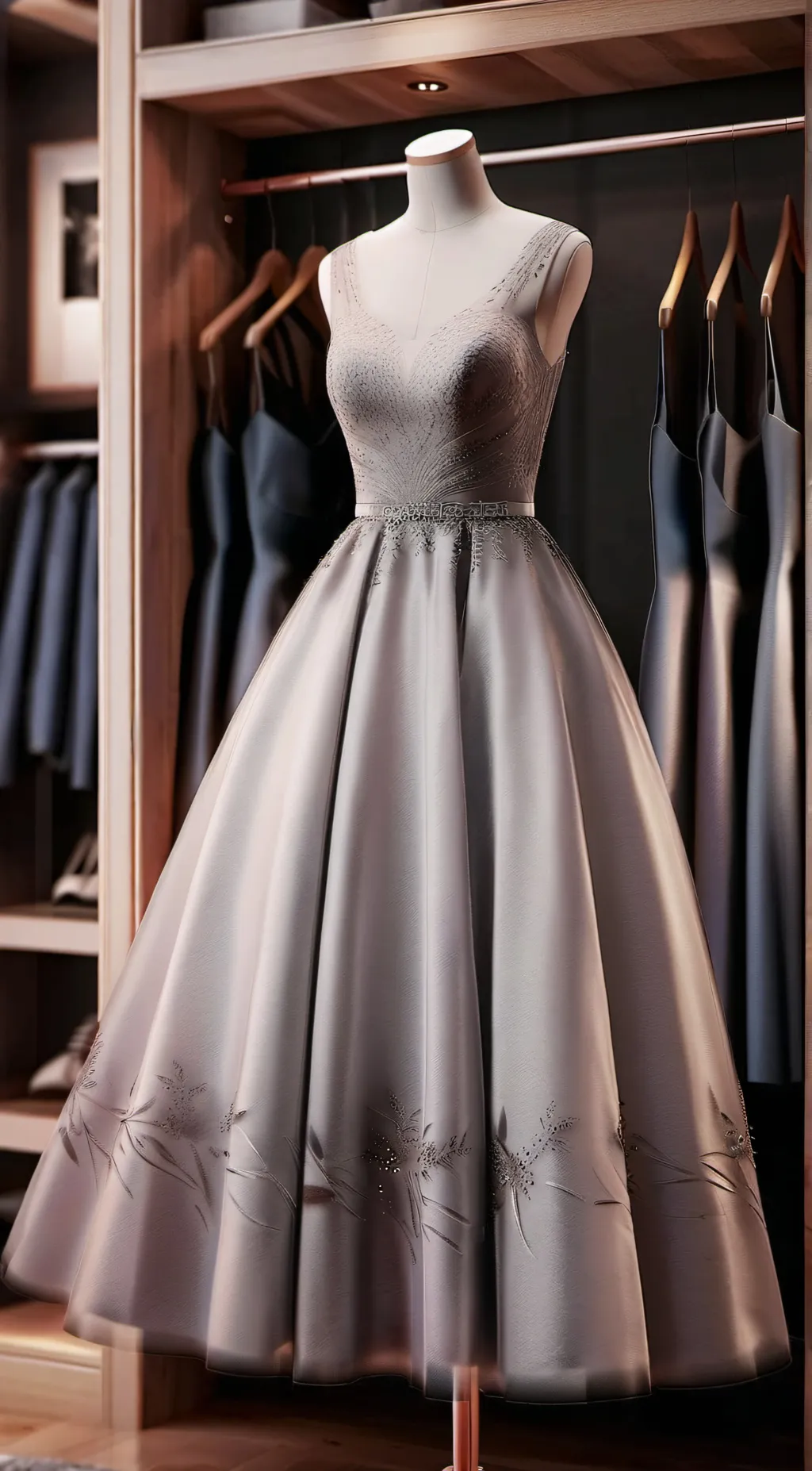 ai character: back lace up Dress background