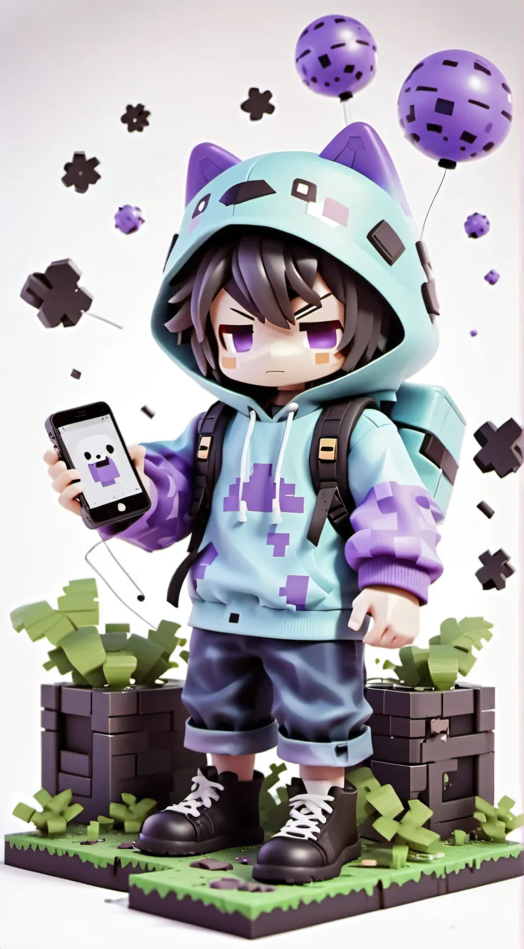 ai character: wolfygoofytoons background