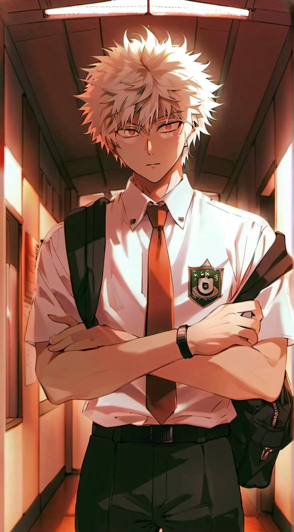 ai character: Bakugo Katsuki background