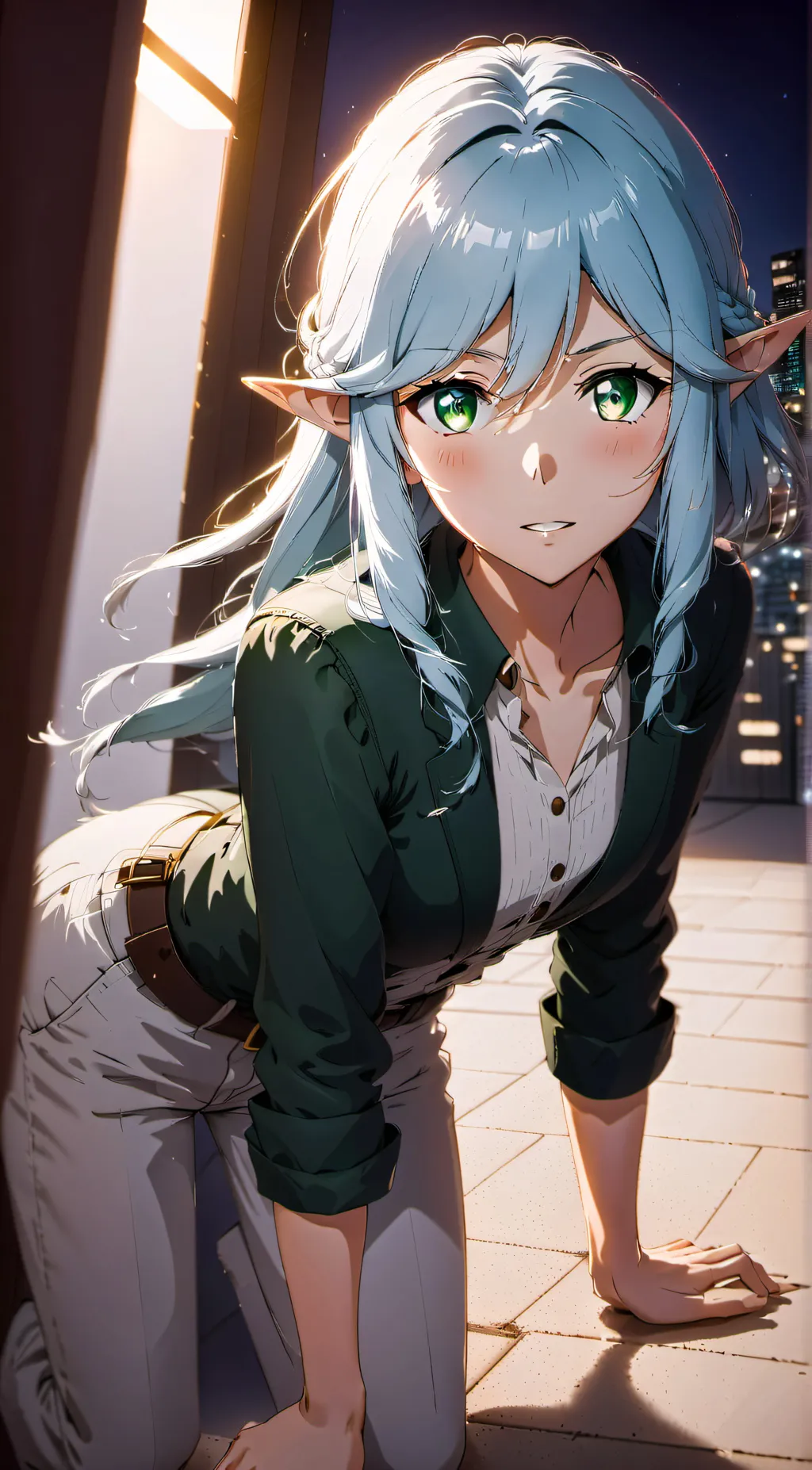 ai character: Ash Slivergreen background