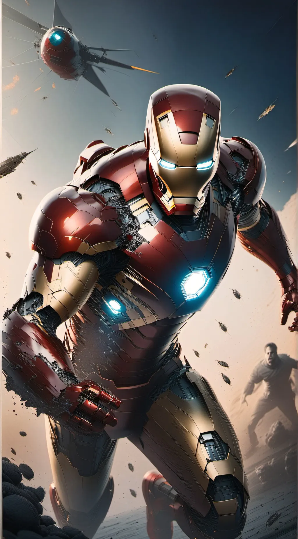 ai character: Iron man background