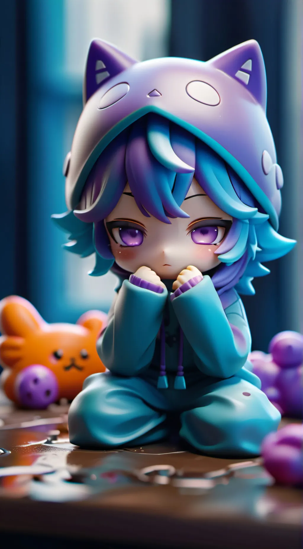 ai character: catnap girl background