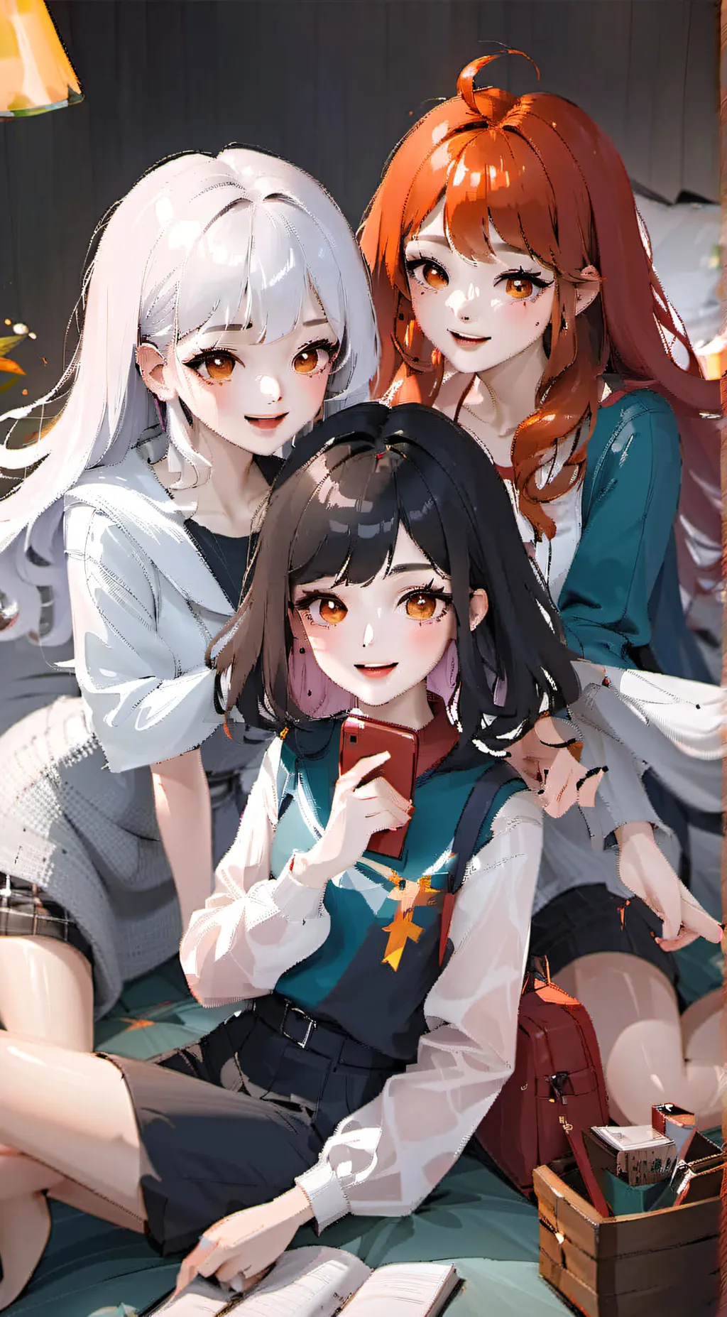 ai character: JJ, Raya, and coco background