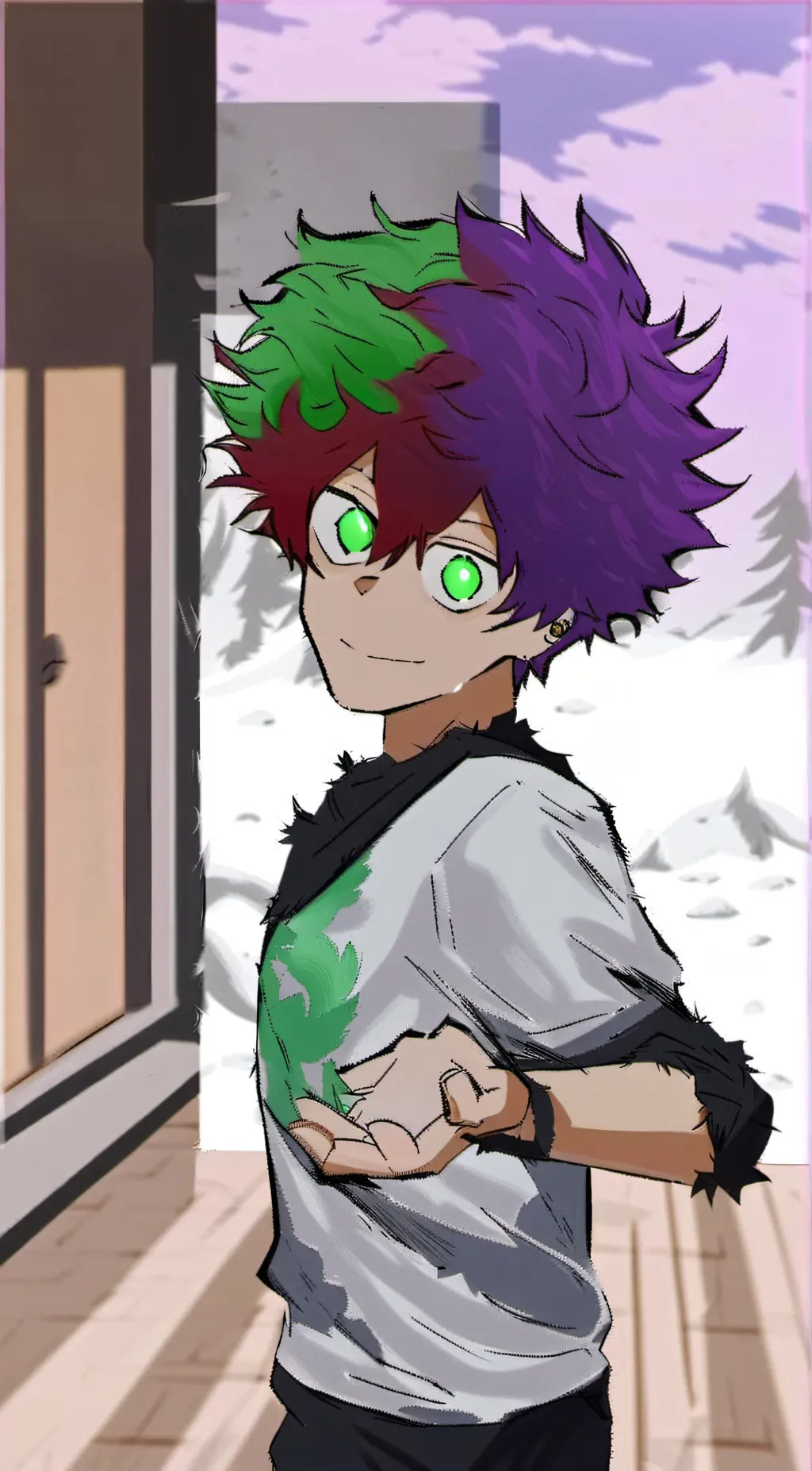 ai character: Izuku afton background