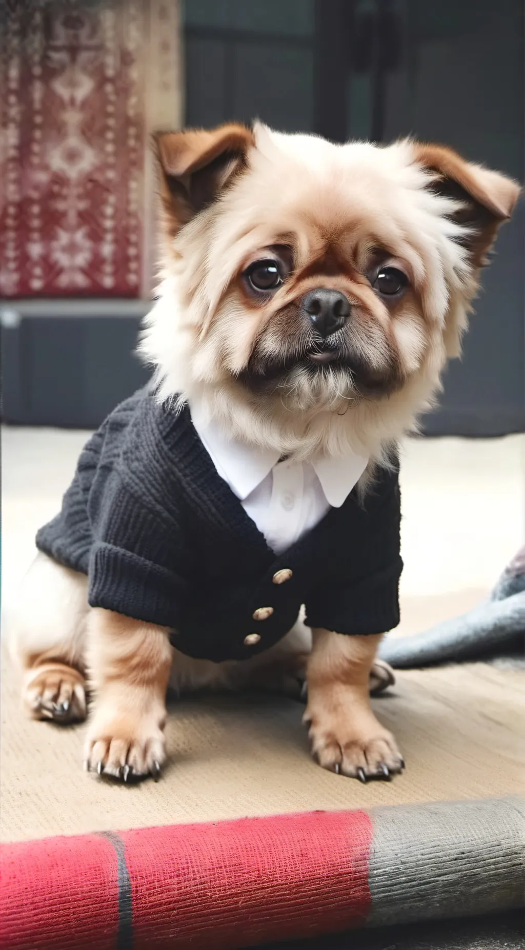 ai character: Professor dog background