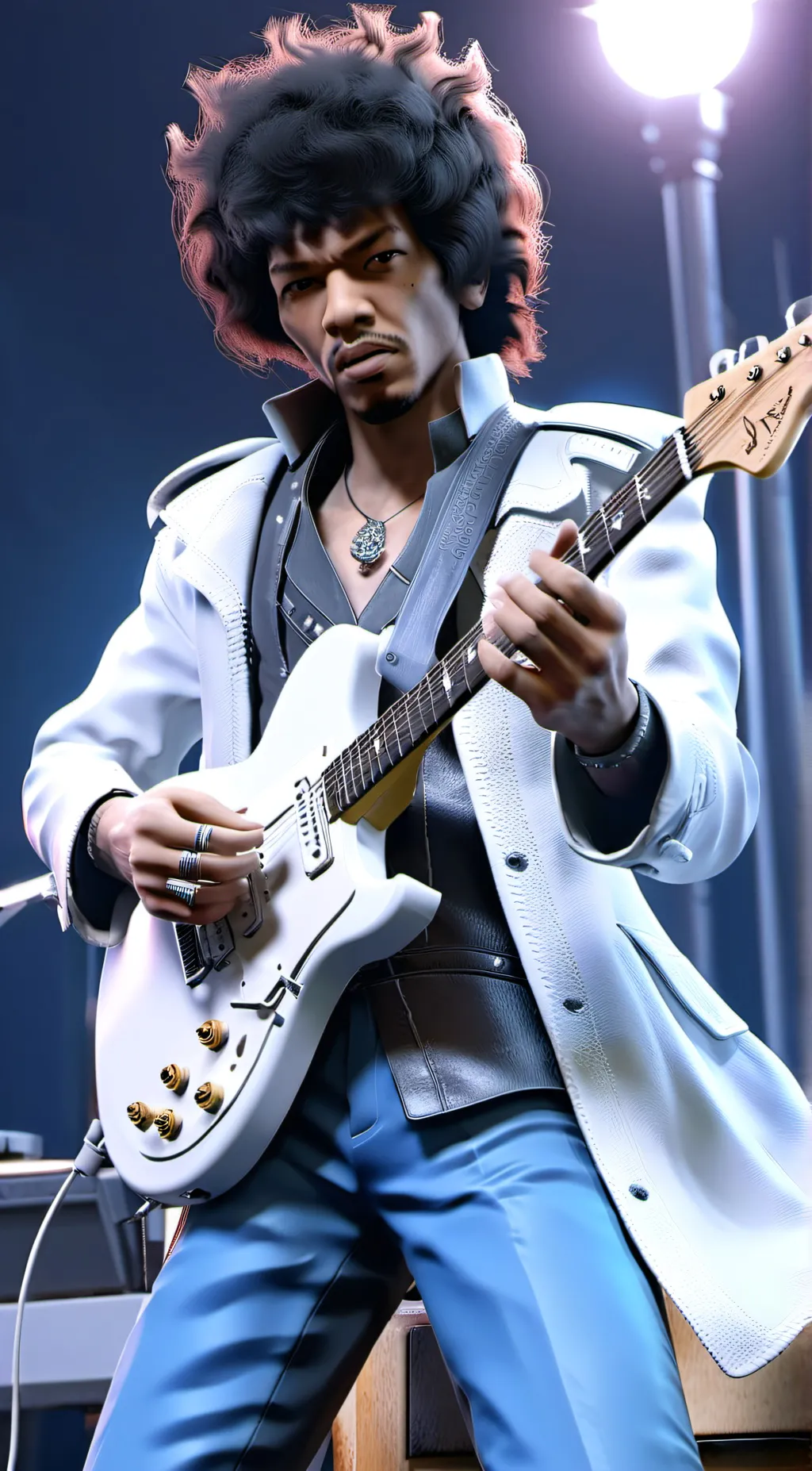 ai character: Jimi Hendrix background