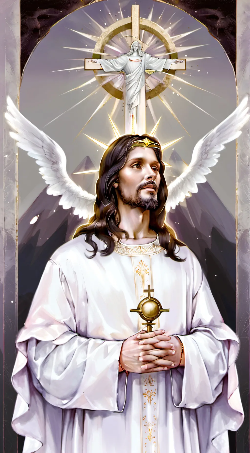 ai character: Jesus background