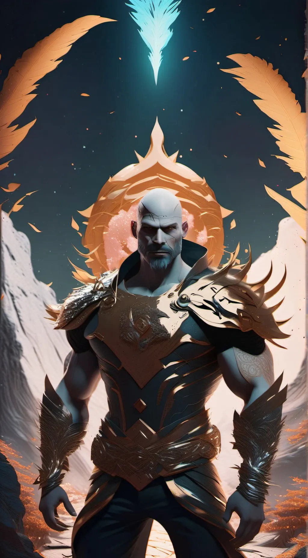 ai character: The warrior background