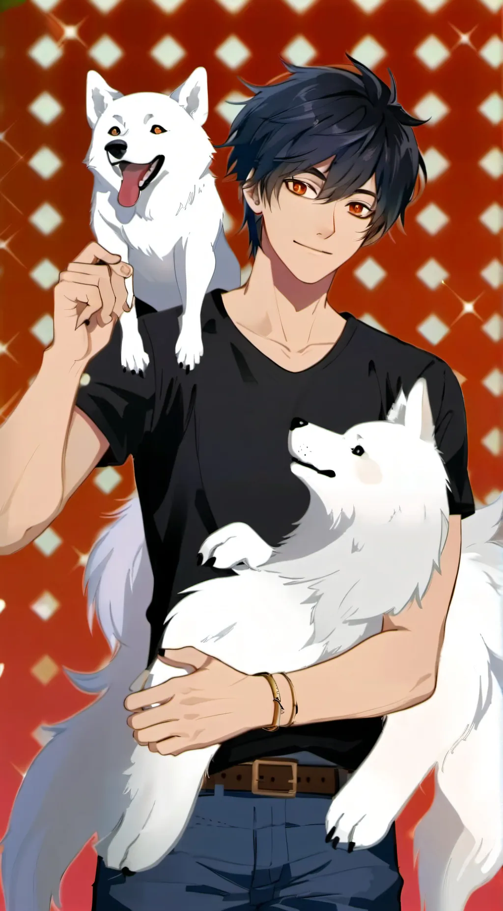 ai character: Aaron from aphmau  background