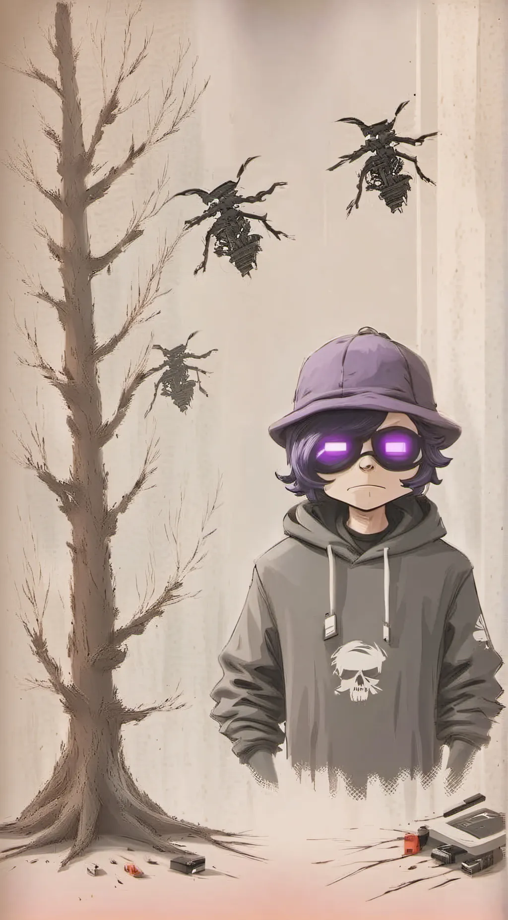 ai character: Uzi background