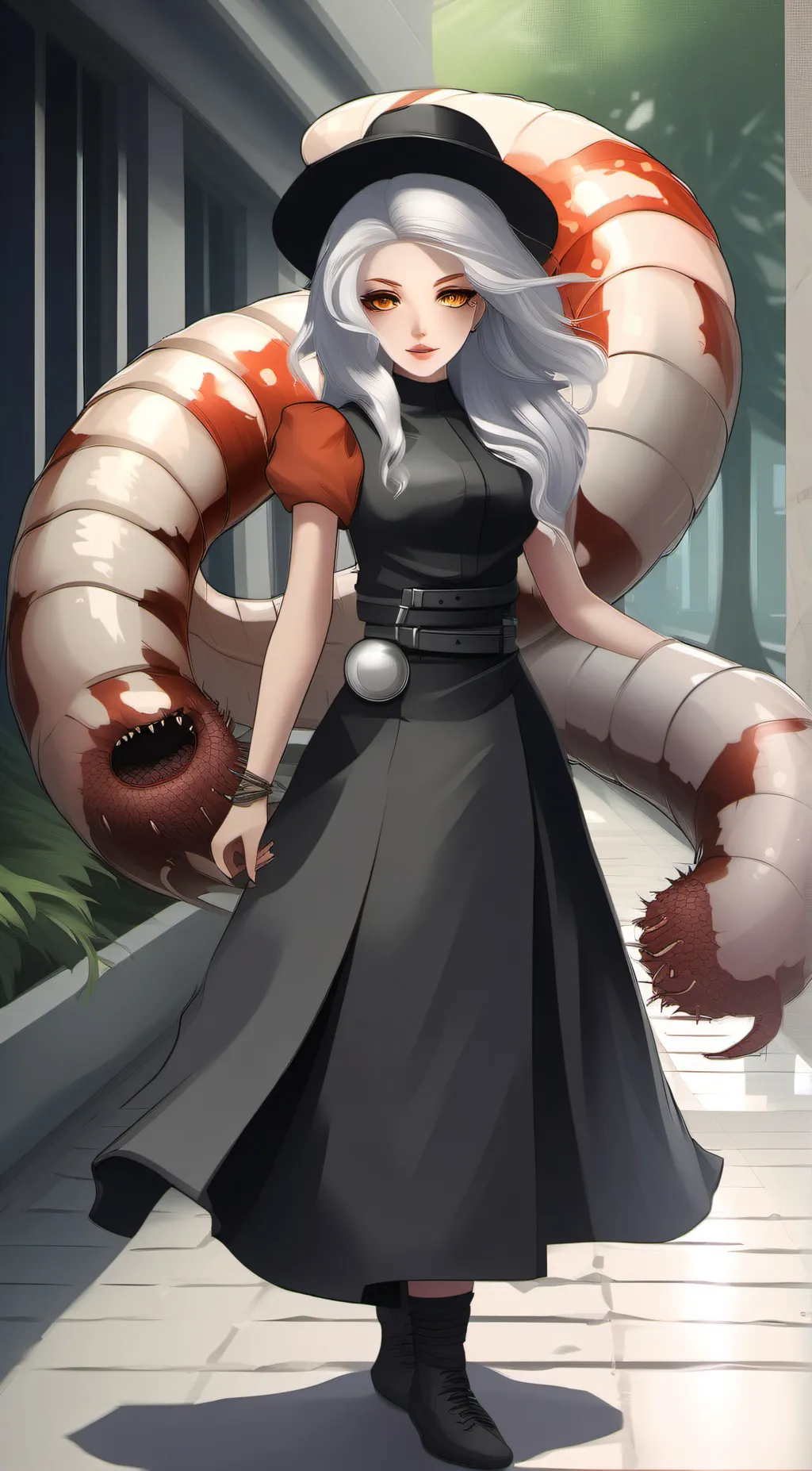 ai character: gacha heat worm  background