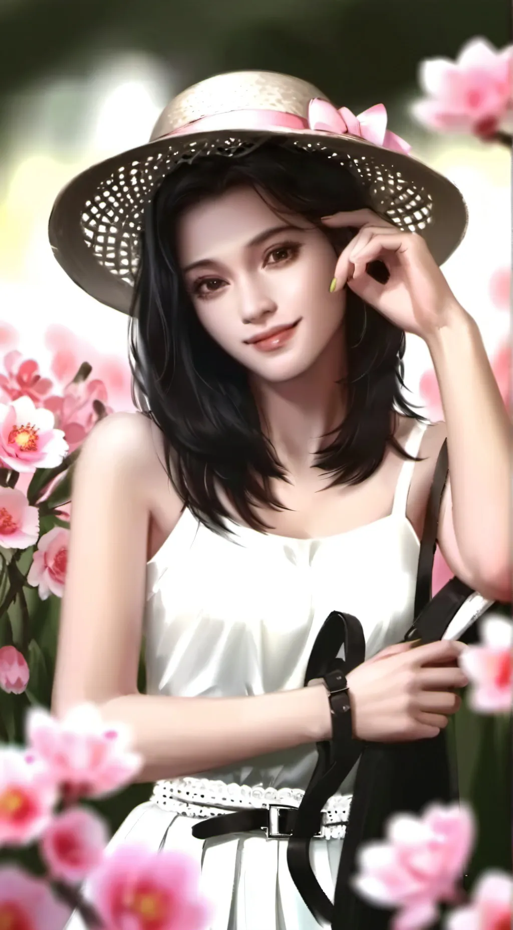 ai character: rose background