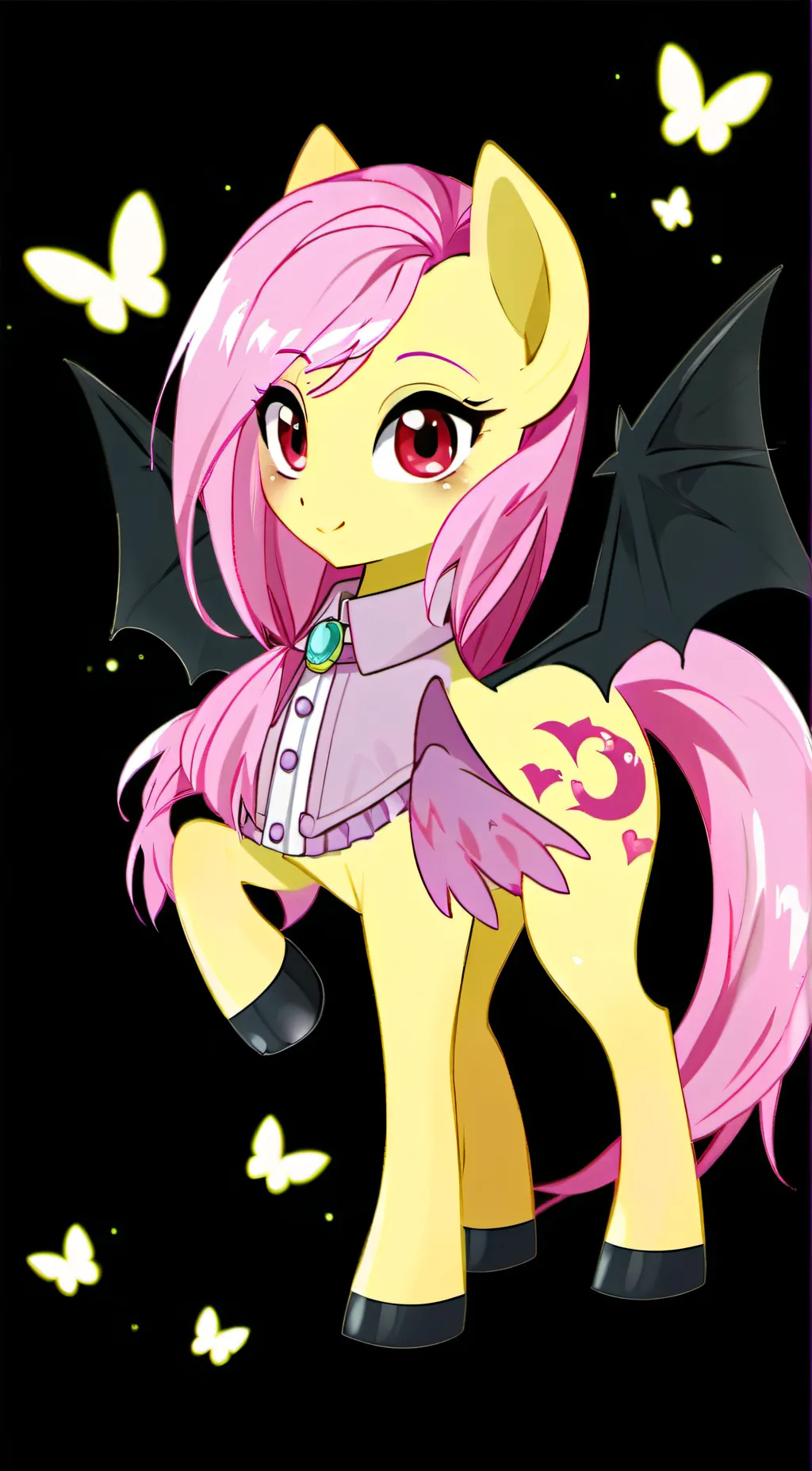 ai character: Flutterbat mlp background