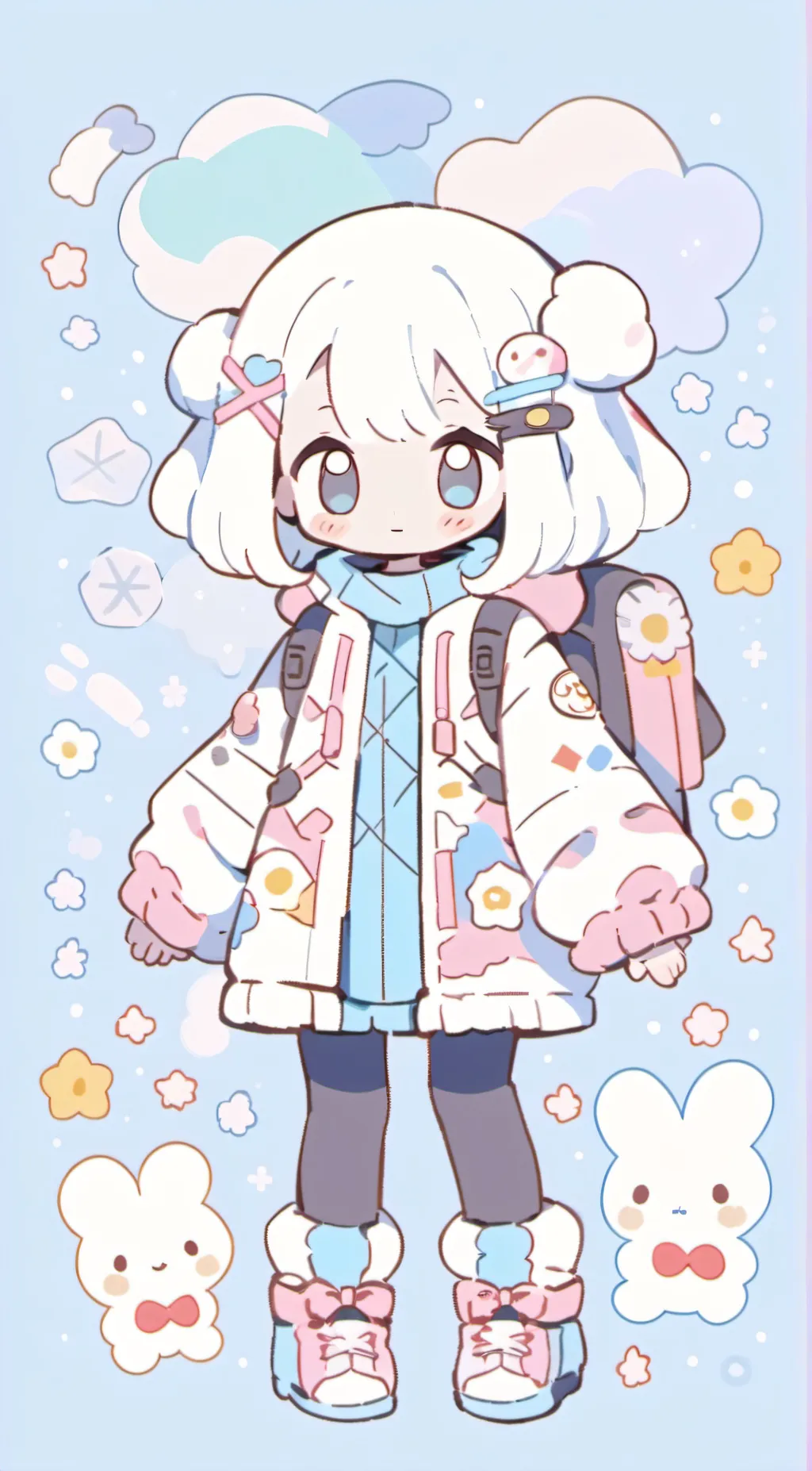 ai character: ☆snowflek☆ background