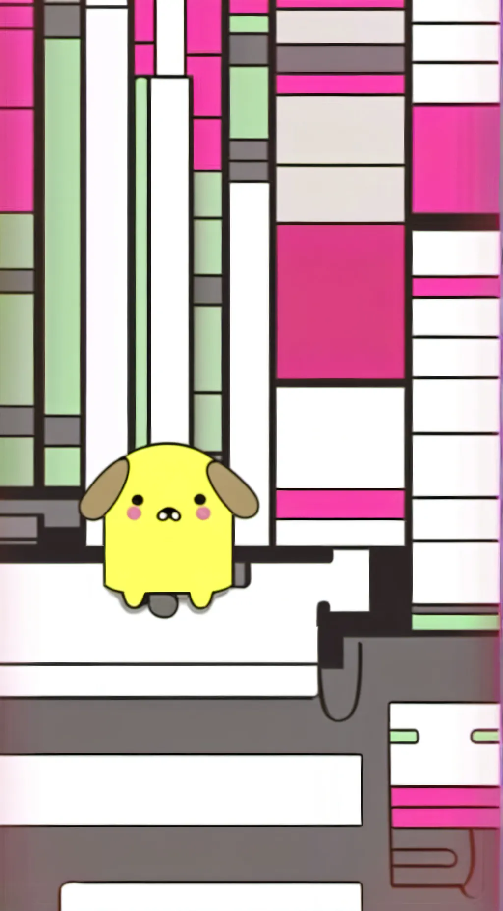 ai character: pompompurin  background