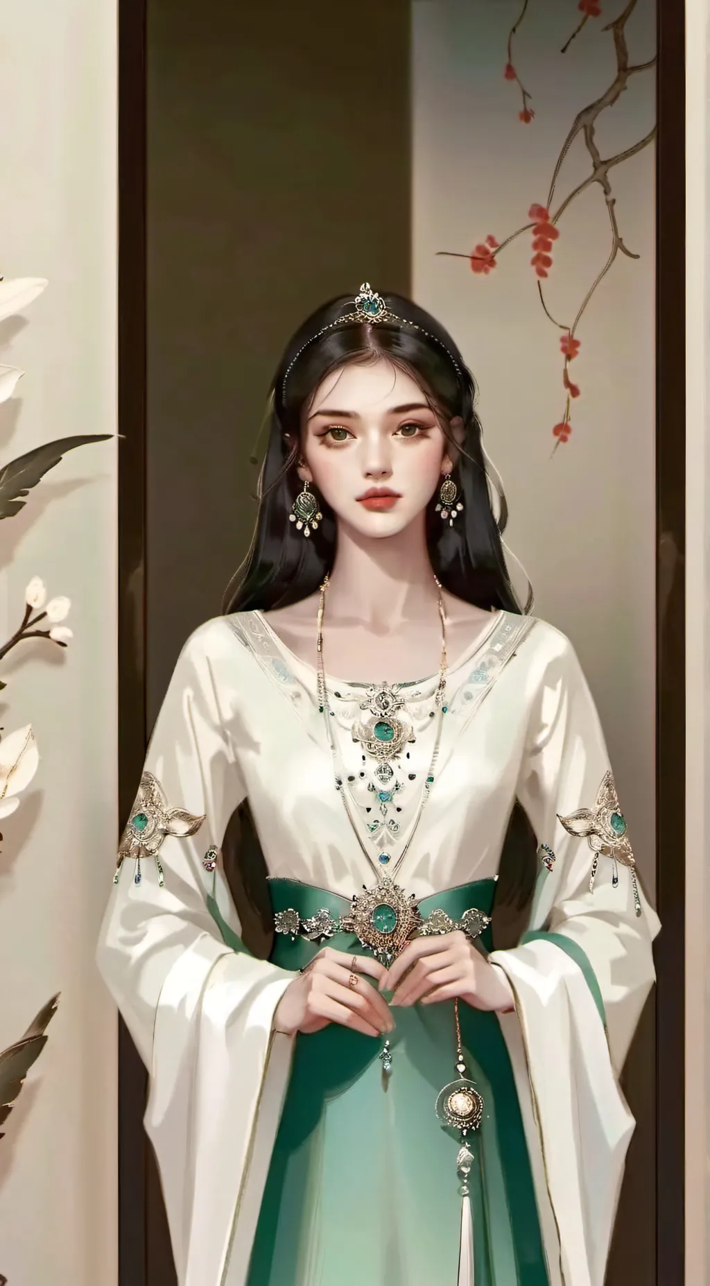 ai character: Ashley  background