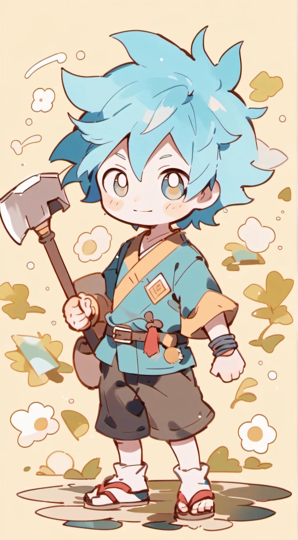 ai character: Seafoam background