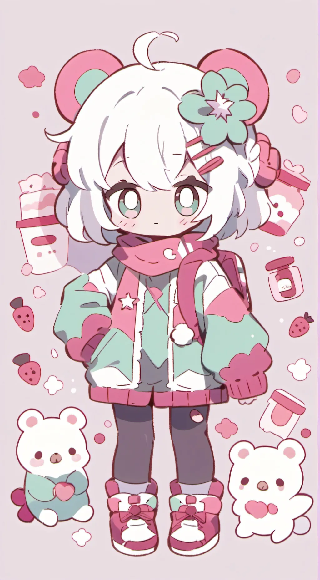 ai character: cinaminroll background