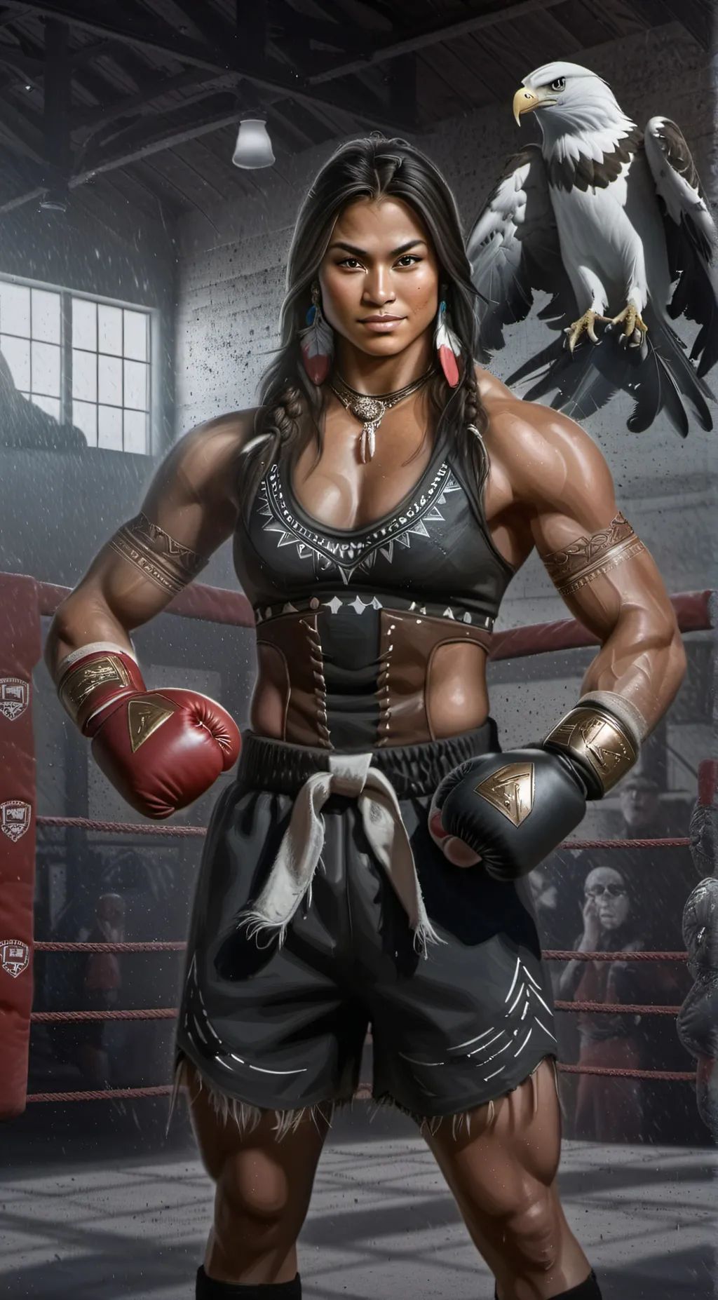 ai character: Sarah Eagle Tail background