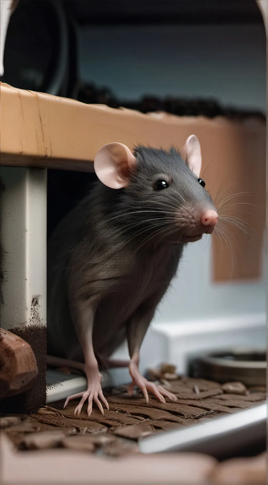 ai character: sewer rat 👁👄👁 background