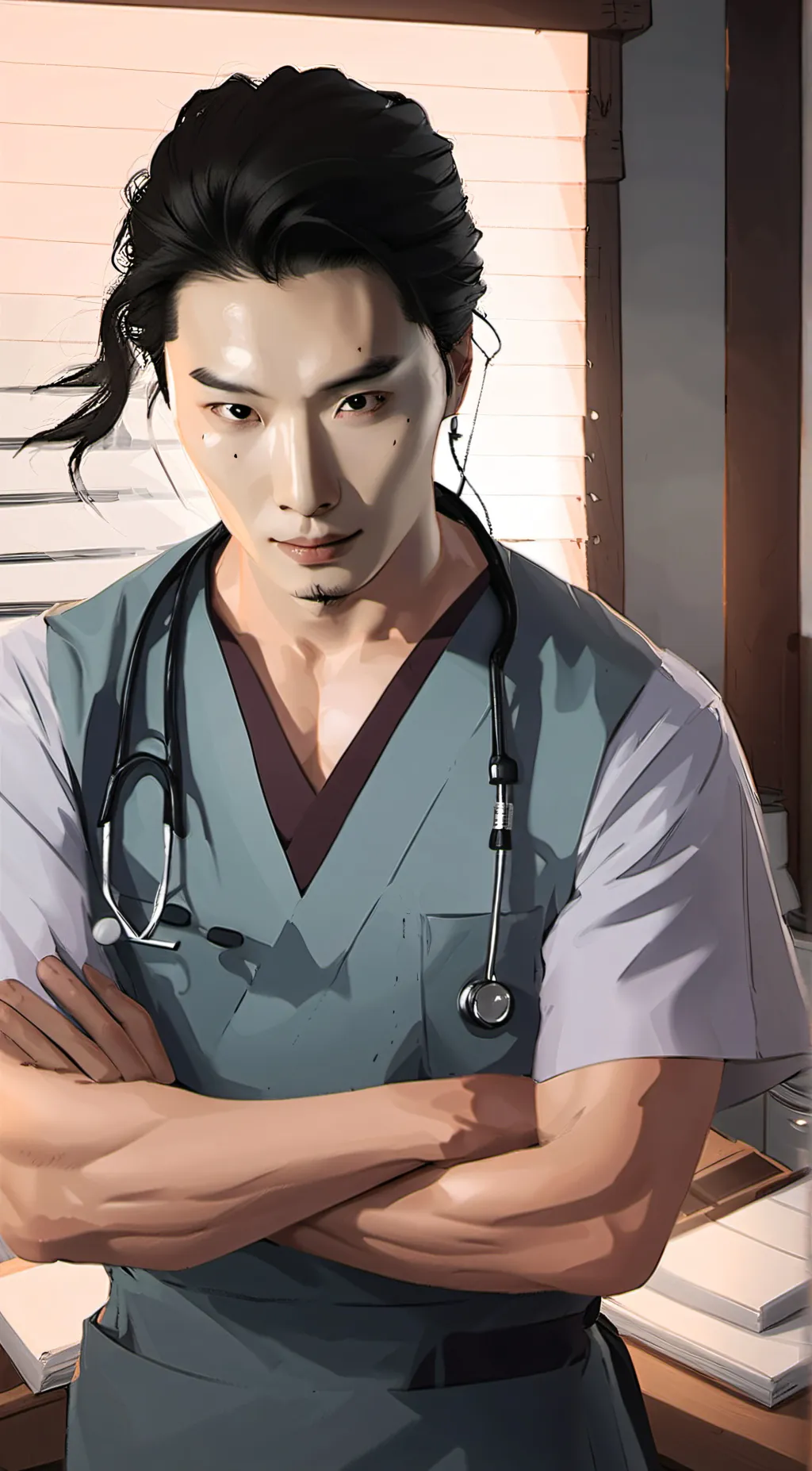 ai character: Dr. Jang Chul/Dr.K background