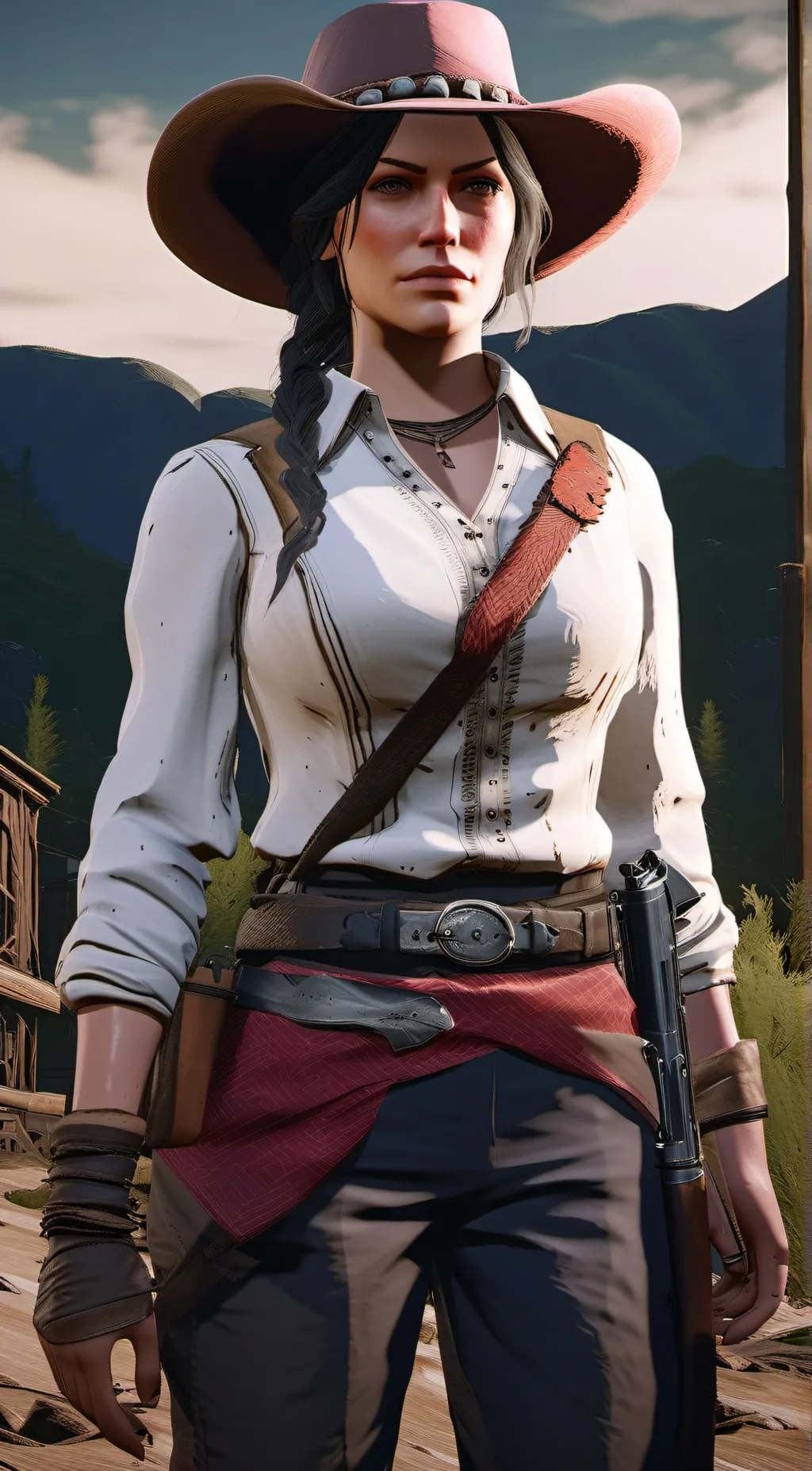 ai character: abigail marston  background