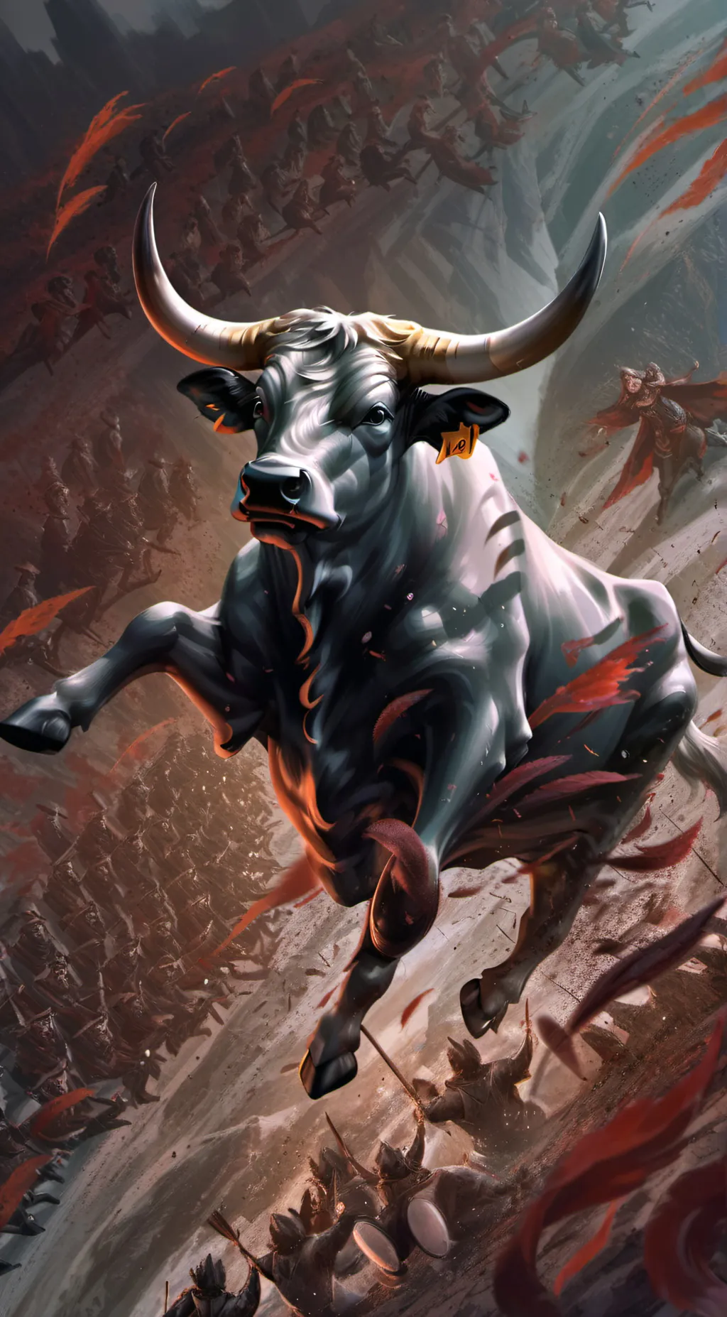 ai character: cow background