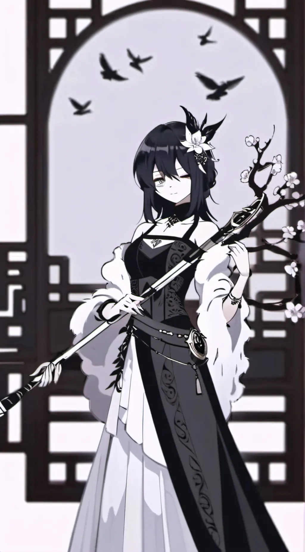 ai character: Miss circle  background