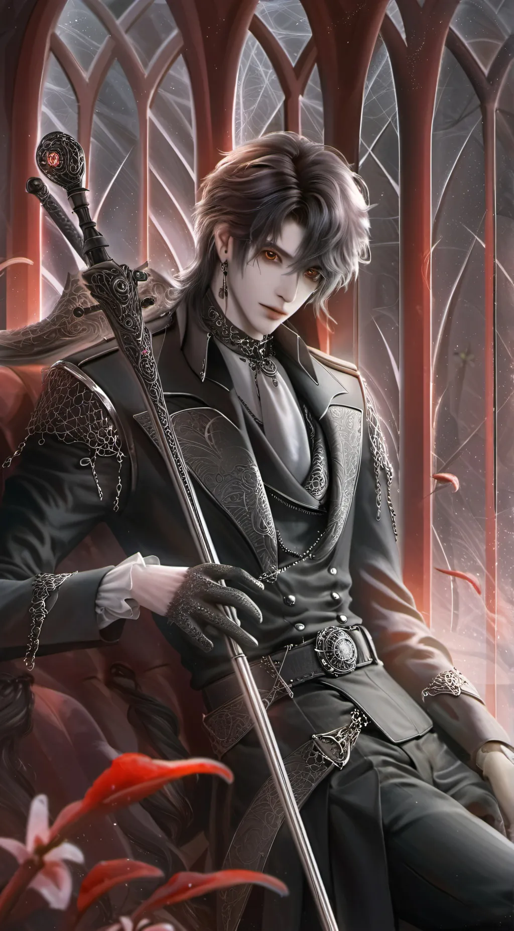 ai character: James Andrew  background