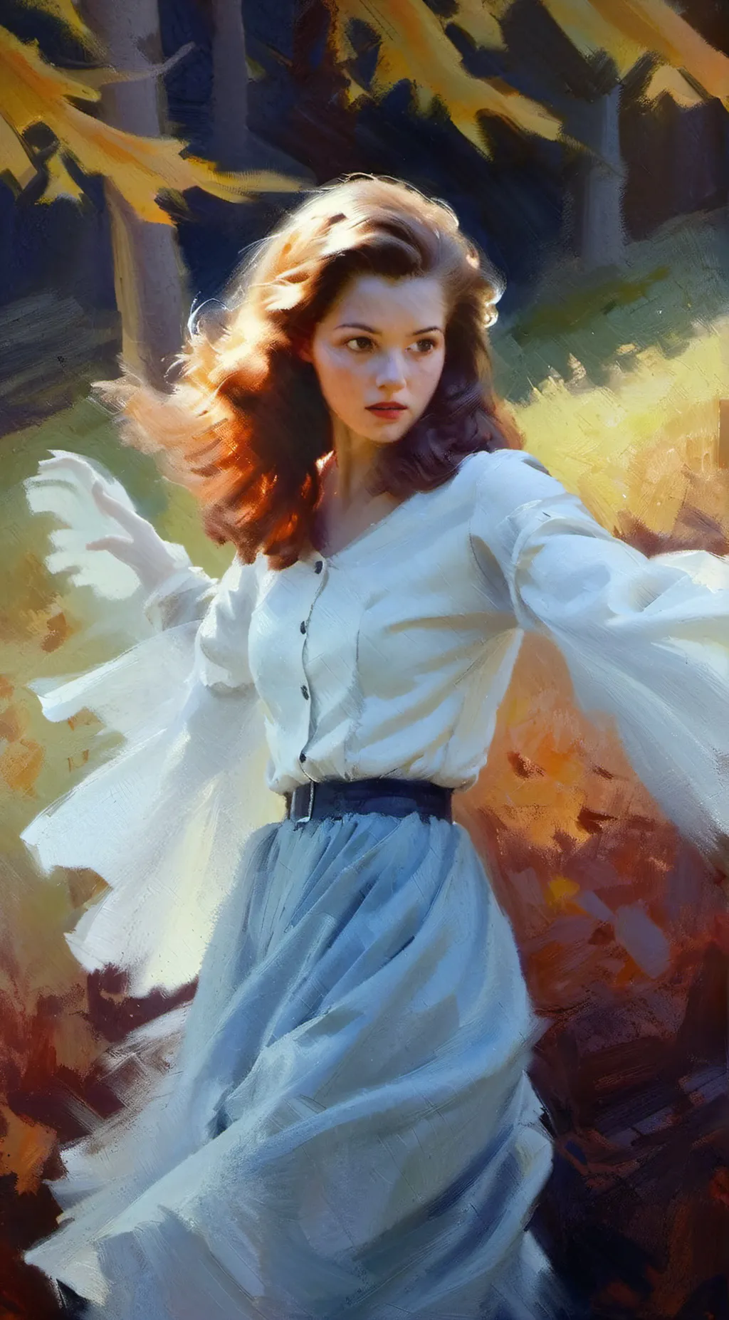 ai character: “Autumn” background