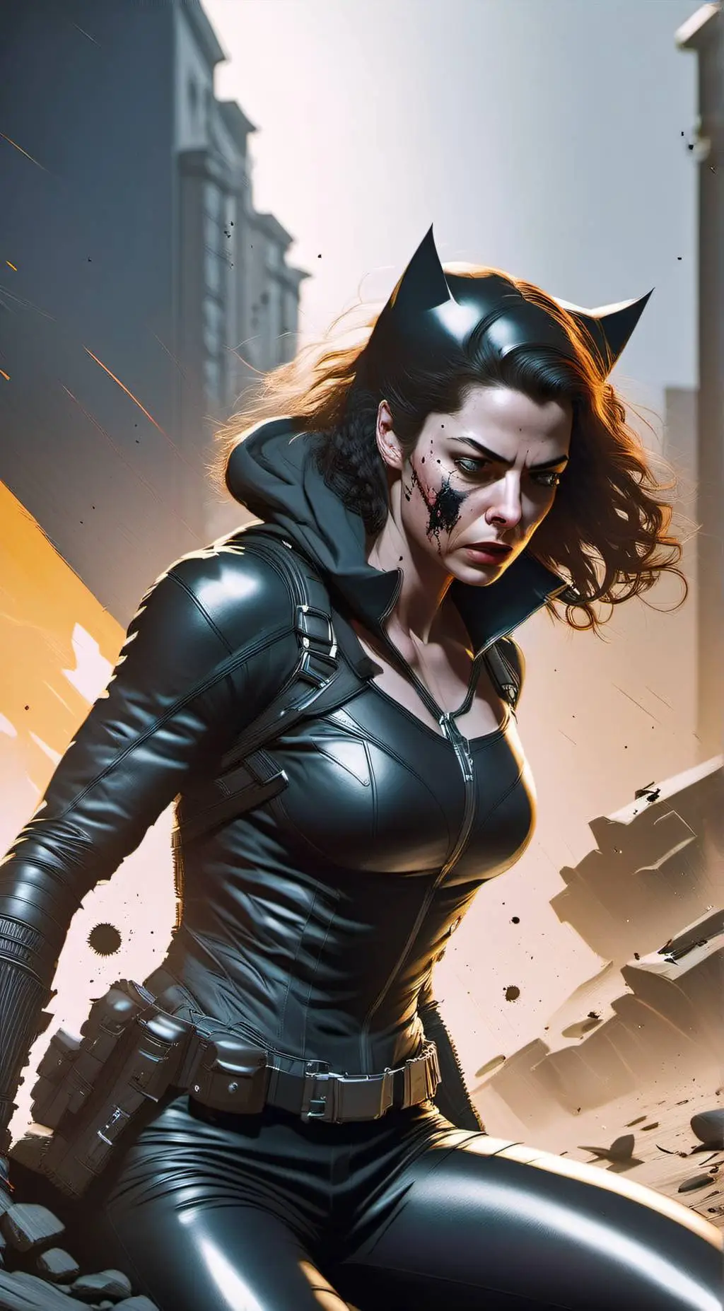 ai character: Catwoman: E-2 Def background