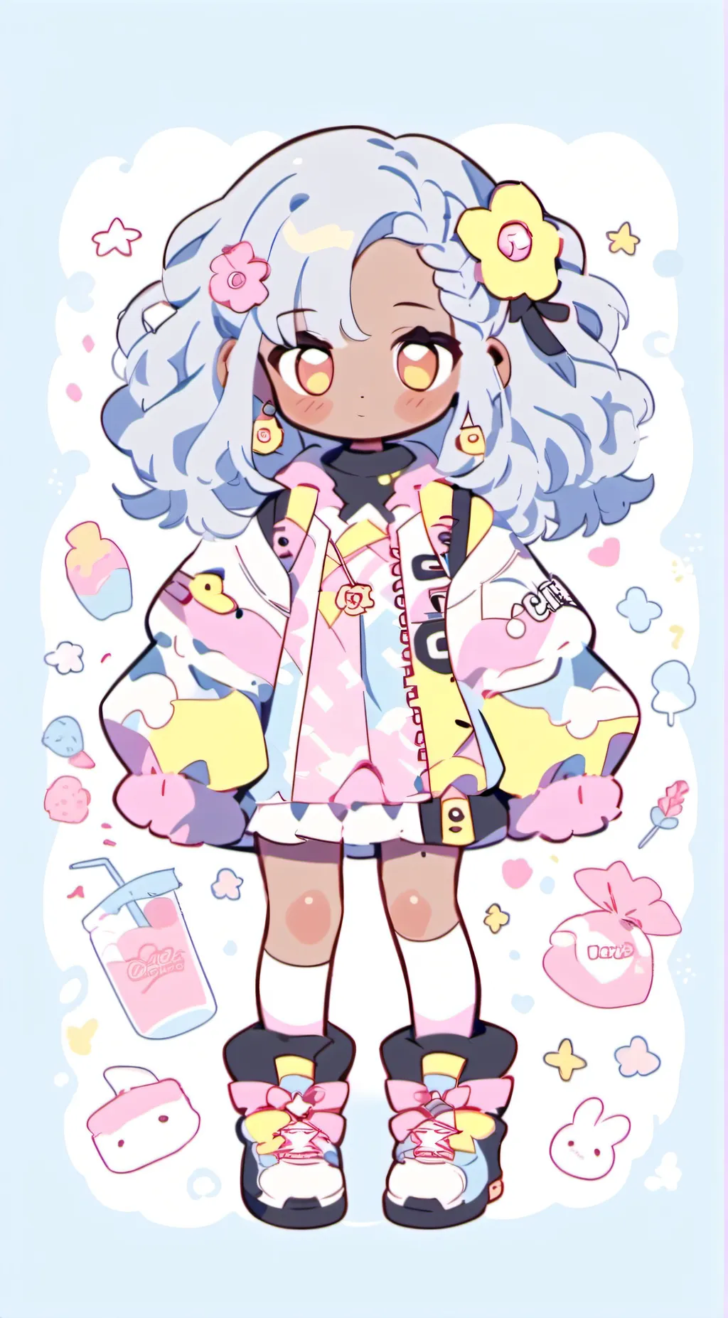ai character: Violet  background