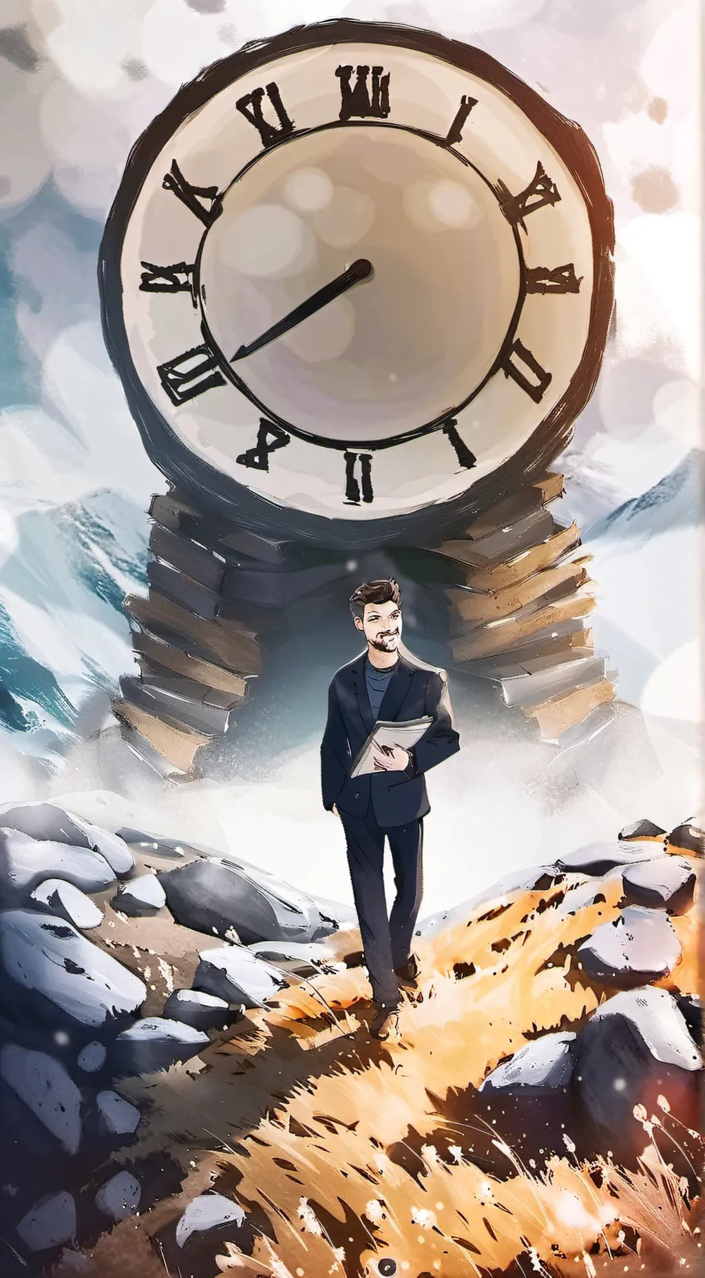 ai character: mr time taker background
