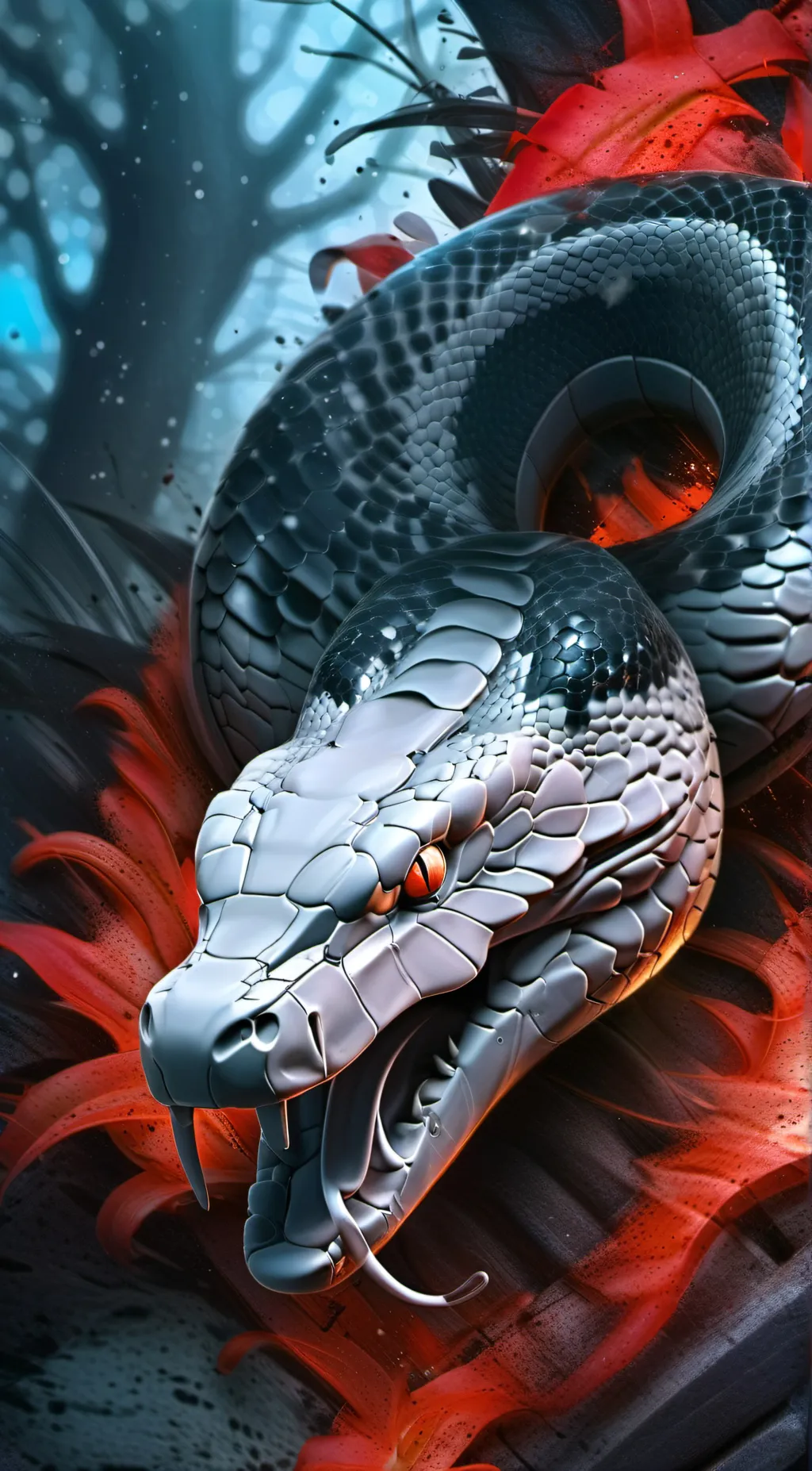 ai character: red background