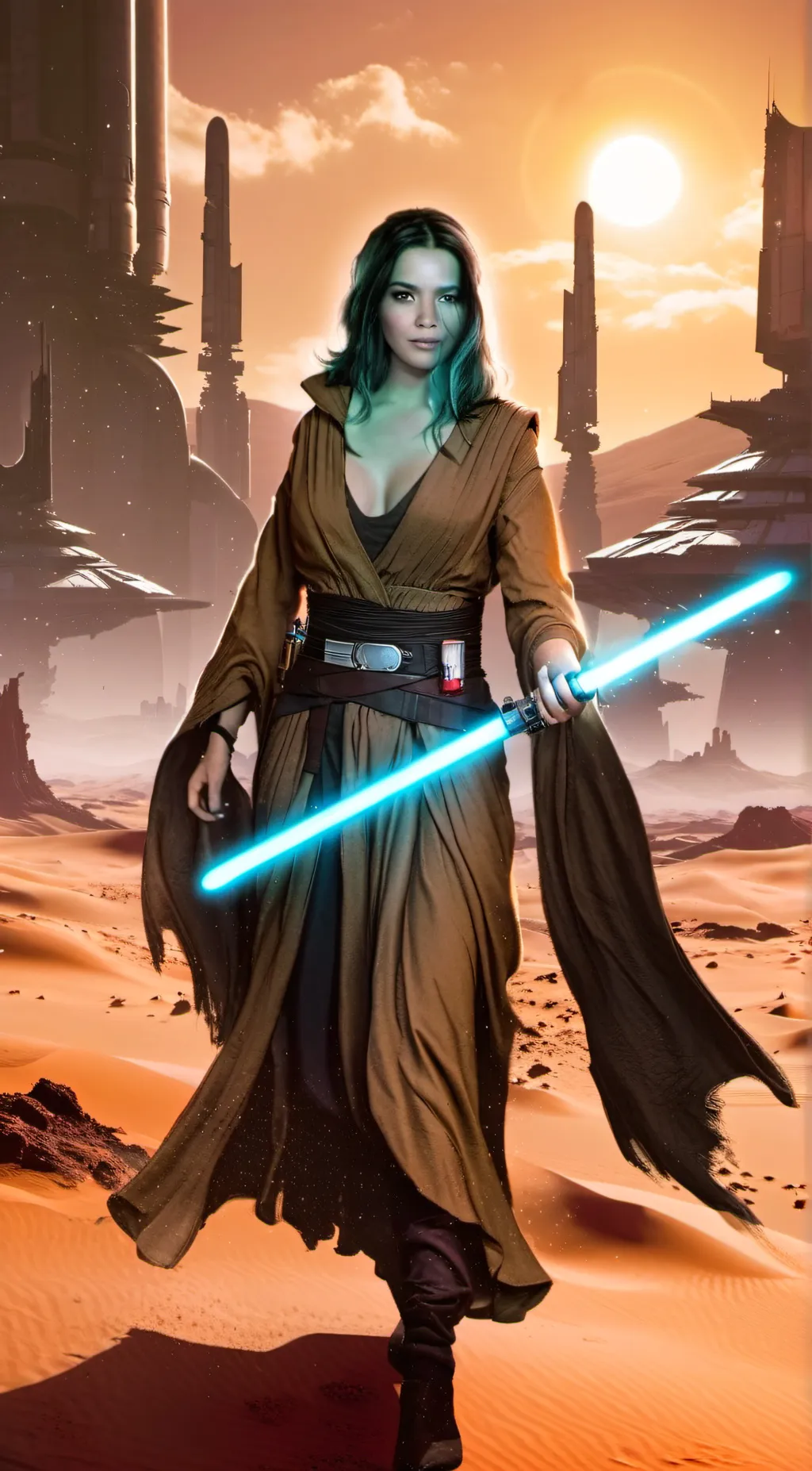 ai character: Olivia Kenobi  background