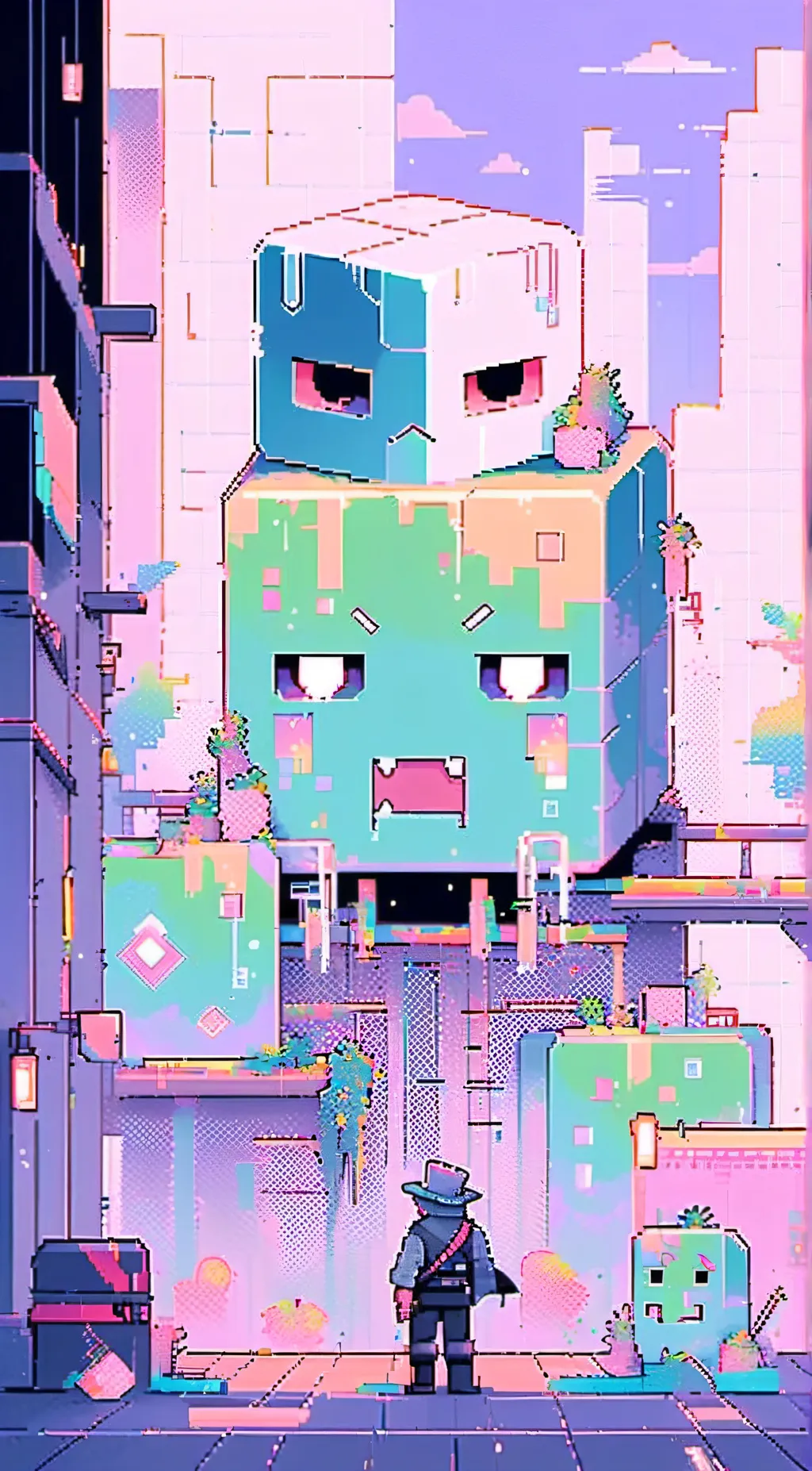 ai character: Ice cube (BFDI) background