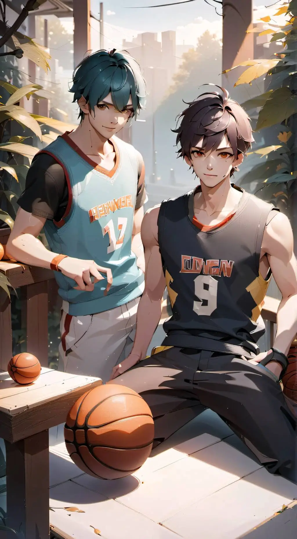 ai character: Luca and Blake  background