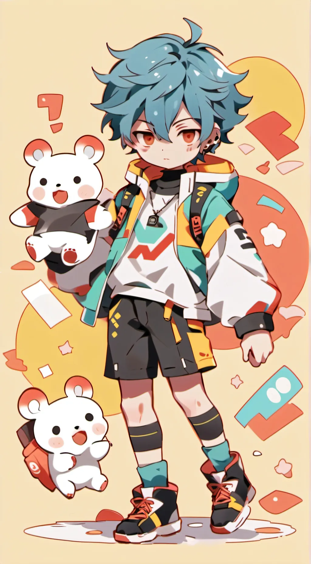 ai character: chibi boy background