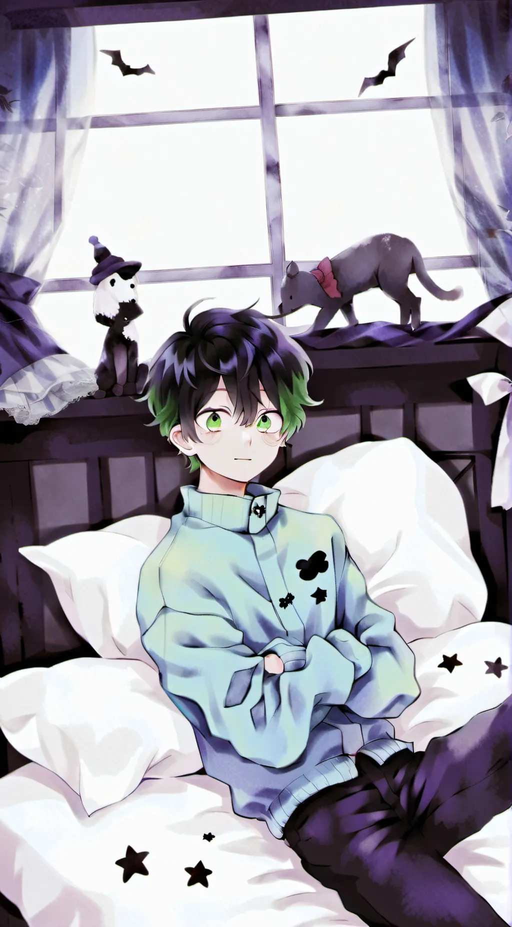 ai character: Deku (AU?) background