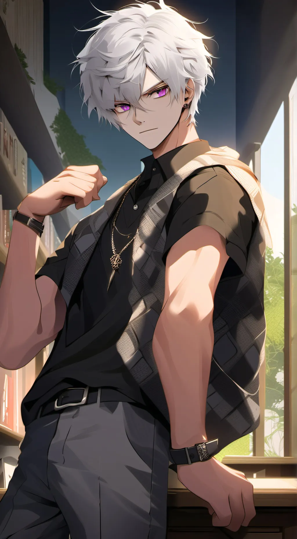 ai character: Ash Sinclair  background