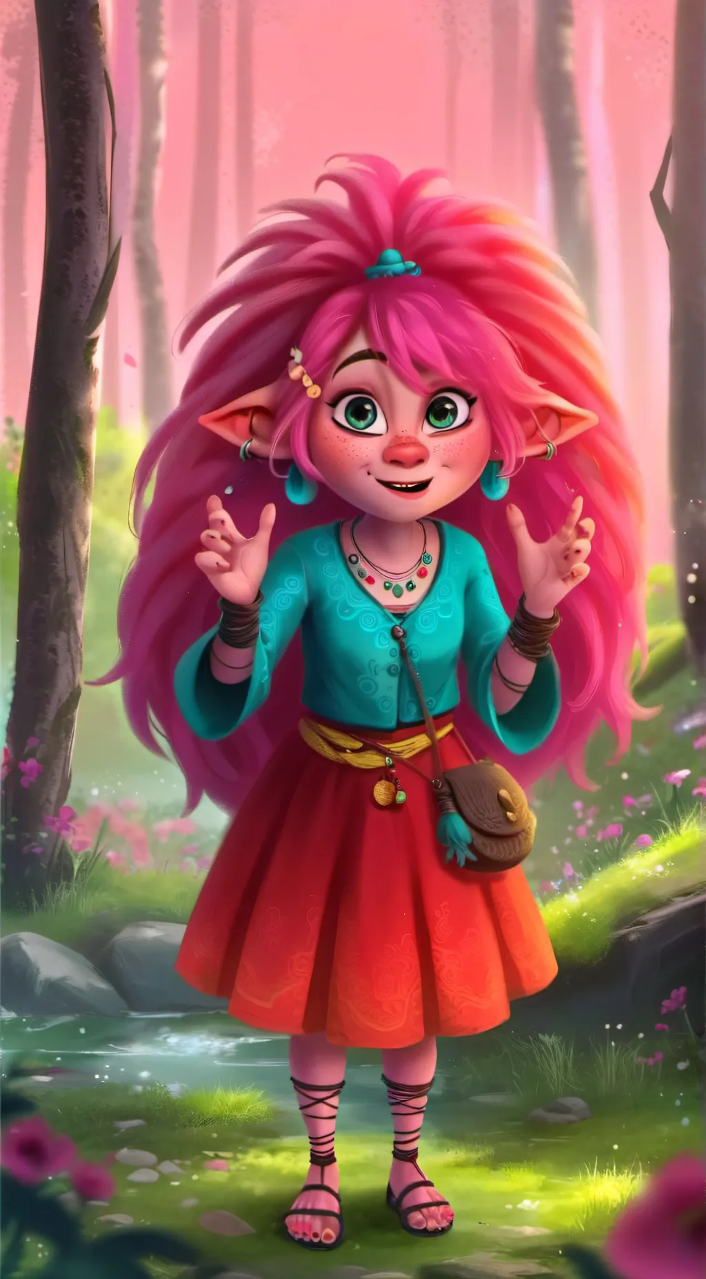 ai character: Queen Poppy  background