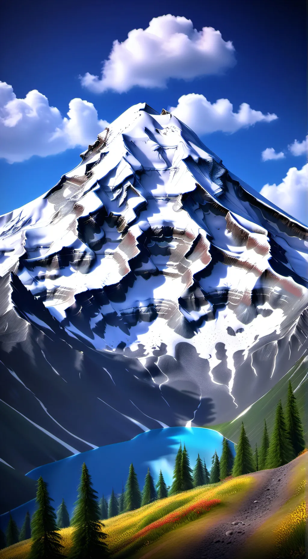 ai character: Mount Shasta  background