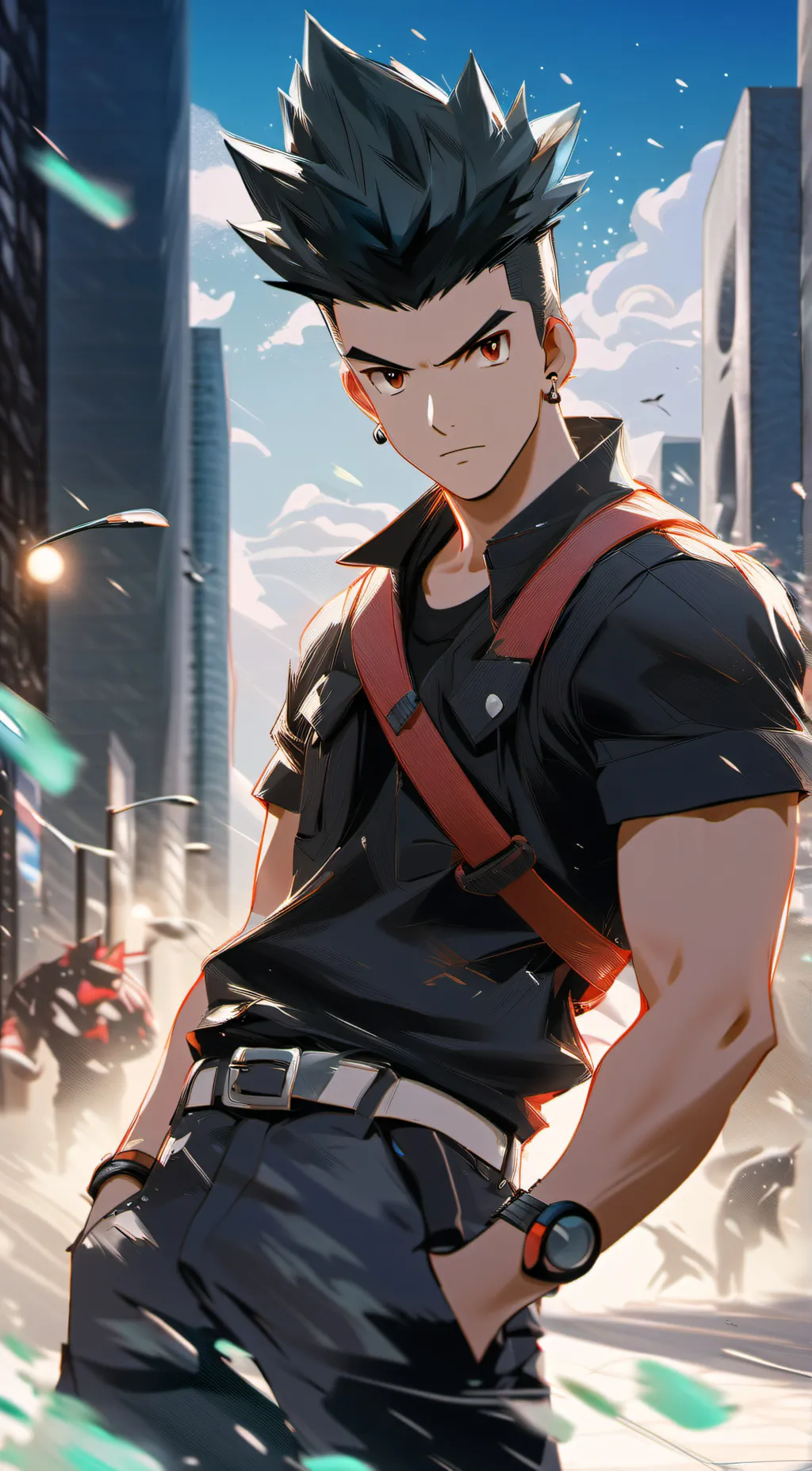 ai character: Brock Pokémon  background